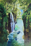 Takachiho Gorge_Japan painted by Lai Ying-Tse